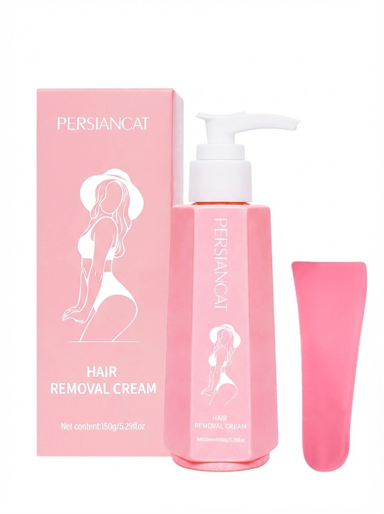 PERSIANCAT Crema depilatoria multiusos 150g multigemini Fórmula de depilación suave para el cuidado de la piel corporal suave Toque floral hidratante Aplicación sin contacto Kit removedor Indoloro Impecable Torniquete Crema depilatoria Karité Coco