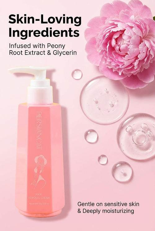 PERSIANCAT Crema depilatoria multiusos 150g multigemini Fórmula de depilación suave para el cuidado de la piel corporal suave Toque floral hidratante Aplicación sin contacto Kit removedor Indoloro Impecable Torniquete Crema depilatoria Karité Coco