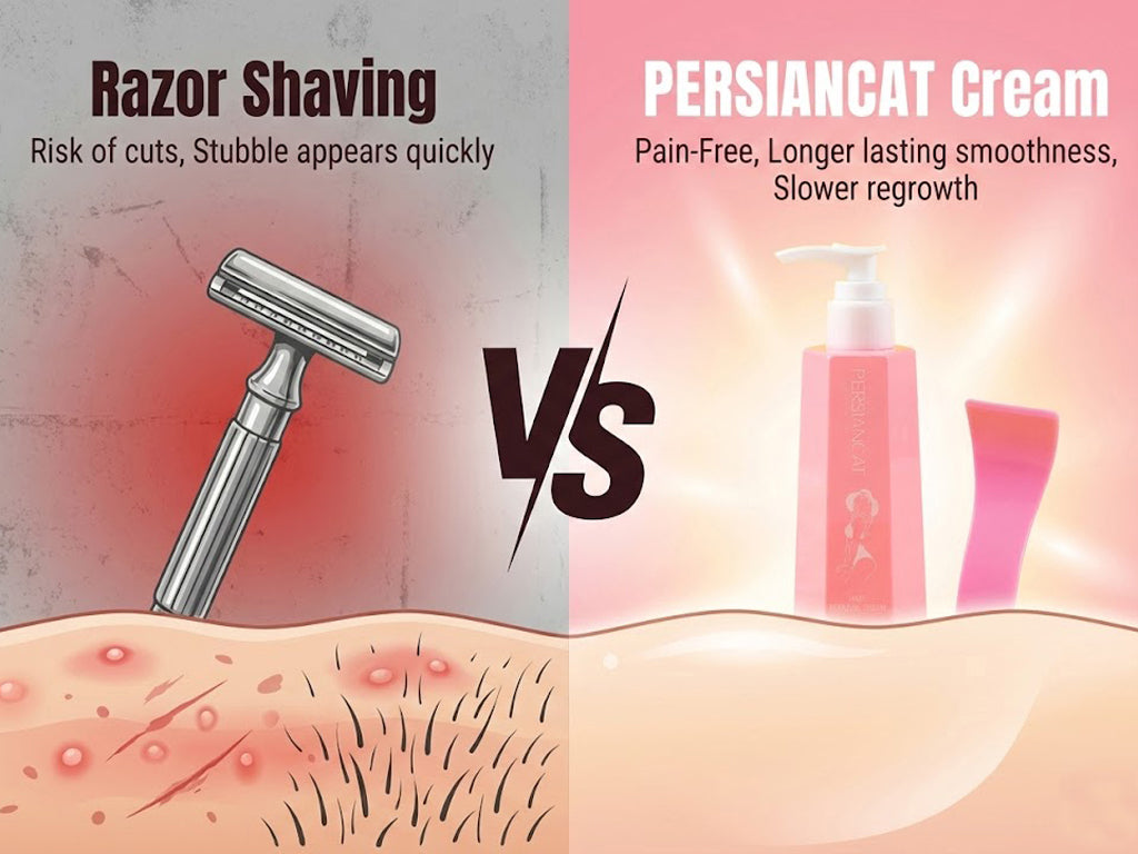 PERSIANCAT Painless Hair Removal Cream | Gentle Body Depilatory, 150g